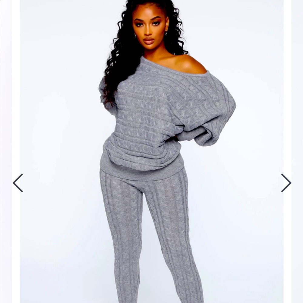Fashion Nova matching sweater set.